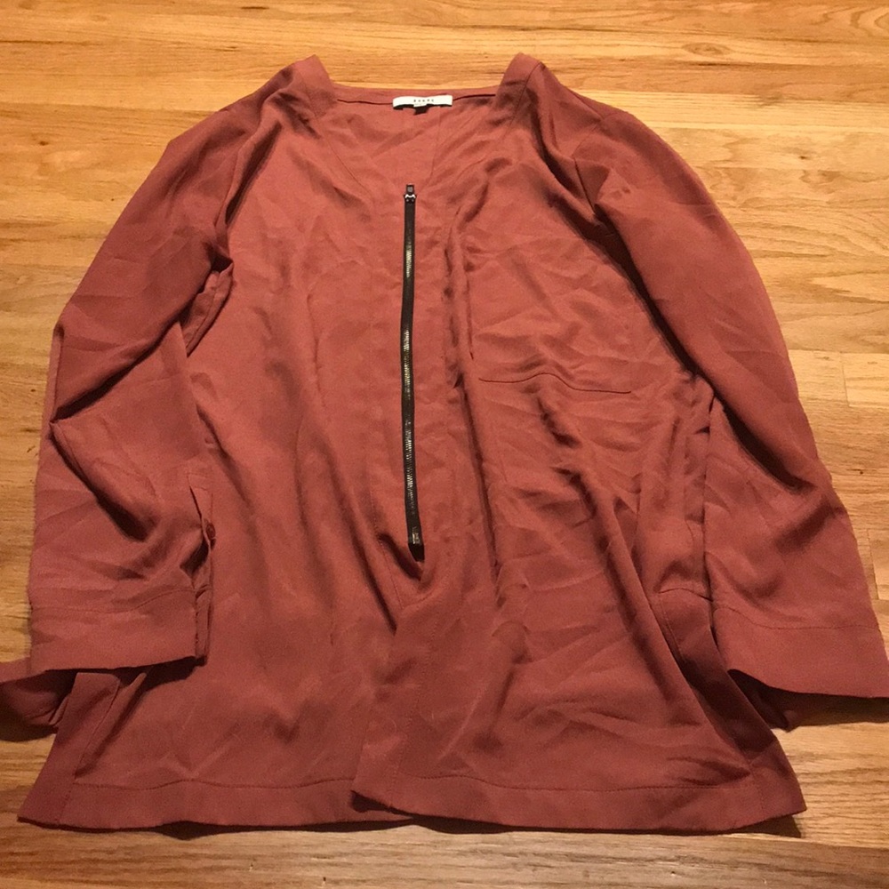 Zipper mauve blouse